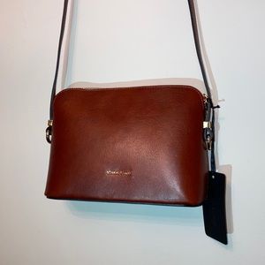 NWT Gianni Conti Brown Crossbody Bag